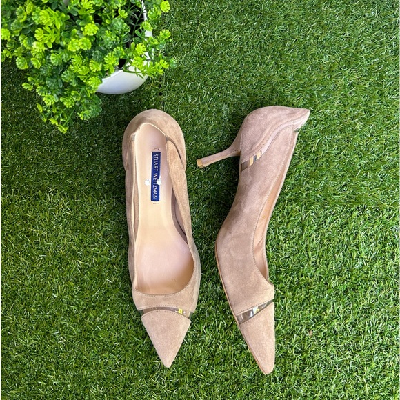 Sturat Weitzman Davia TAUPE Clear Trim
Pointed Toe Pump (Women) size 8 - Picture 14 of 16